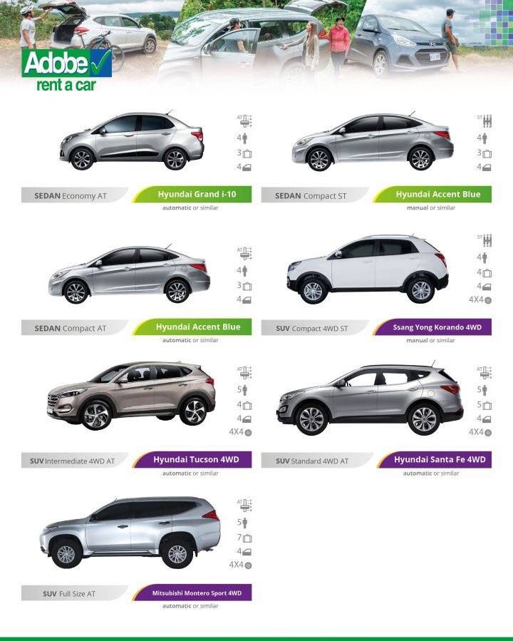 Rental cars available in Costa Rica